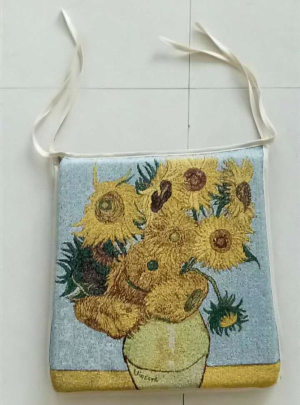 Stoelkussen -Art - Sunflower - van Gogh - per 2 (alleen op bestelling)