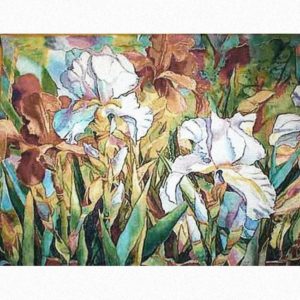 Wandkleed White Flower 51 x 68 cm