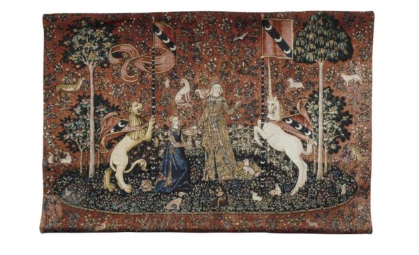 Wandkleed - Wandtapijt - Lady and the Unicorn - Dame en de Eenhoorn - Sense of Taste - 120 x 85 cm