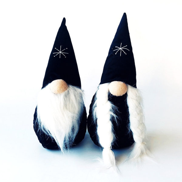 Wichtel - Kerst - Plush - Zwarte Hoed - Jongen en Meisje - Set van 2 - 30 cm