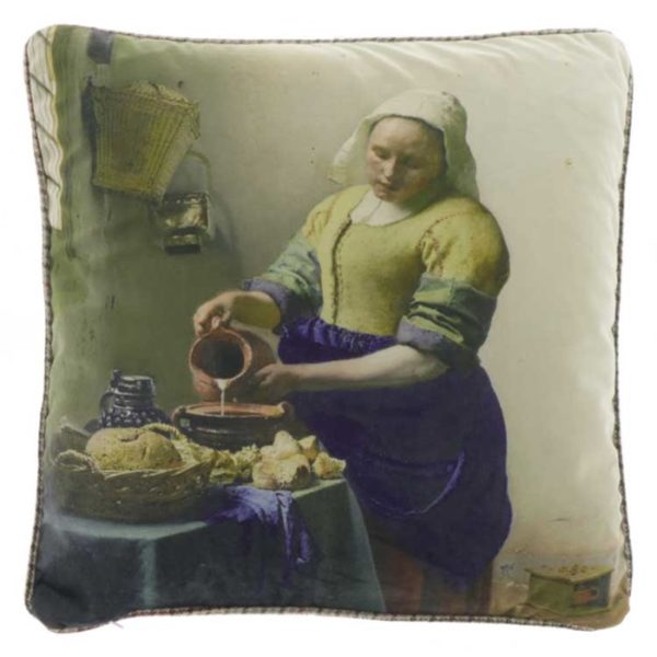 Unique Living | Kussen - Melkmeisje - Johannes Vermeer - 45x45cm