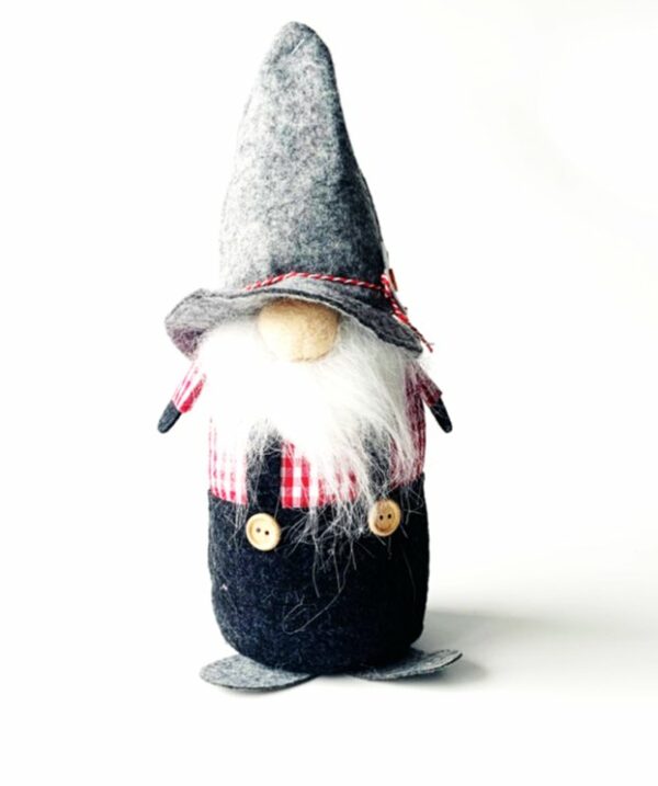 Wichtel - Kerst - xmas - Plush kabouter met grijze hoed - 29cm