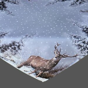 Tafelkleed - bedrukt - Kerst - Rendier in winterlandschap - Vierkant 85 x 85 cm