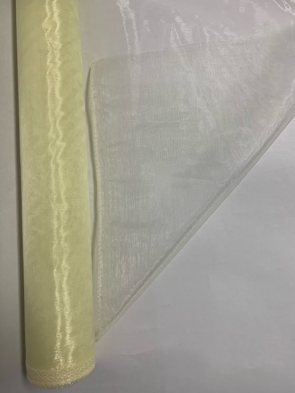 Organza stof op rol - Ivoor - 40 x 1000 cm - Decoratie stof - Knutselstof 