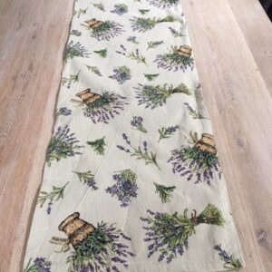 Tafelloper - Gobelinstof - Lavendel - Bloempotten met lavendel - Loper 90 x 40 cm