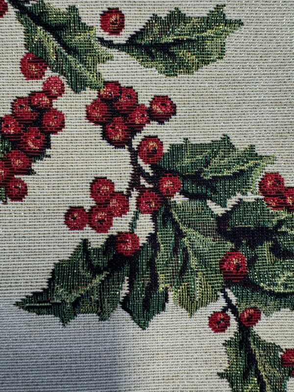 Placemat - luxe gobelinstof - Kerst - Mistletoe - Hulst - 45x35 cm