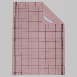 Theedoeken - Set van 2 - Roze - Ruit - 40 x 70 cm